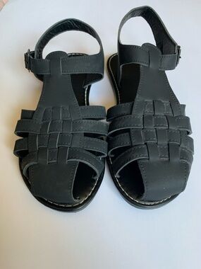 Black Strappy Gladiator Sandals Size 41 Ladies size 10